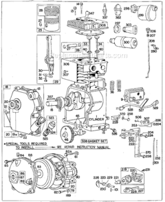 Page A Diagram and Parts List for 60200  Briggs and Stratton Engine